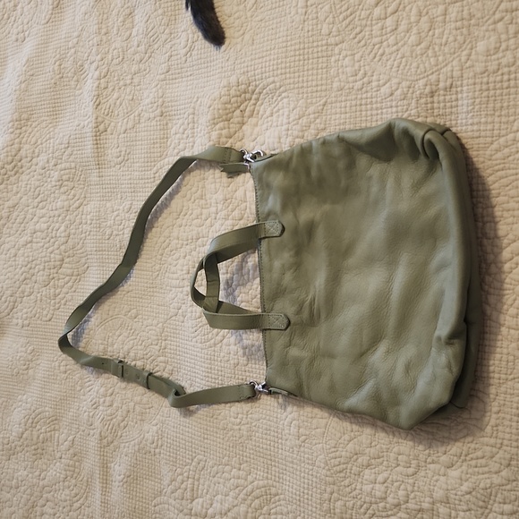 Madewell small green leather crossbody With silver hardware - Picture 1 of 1